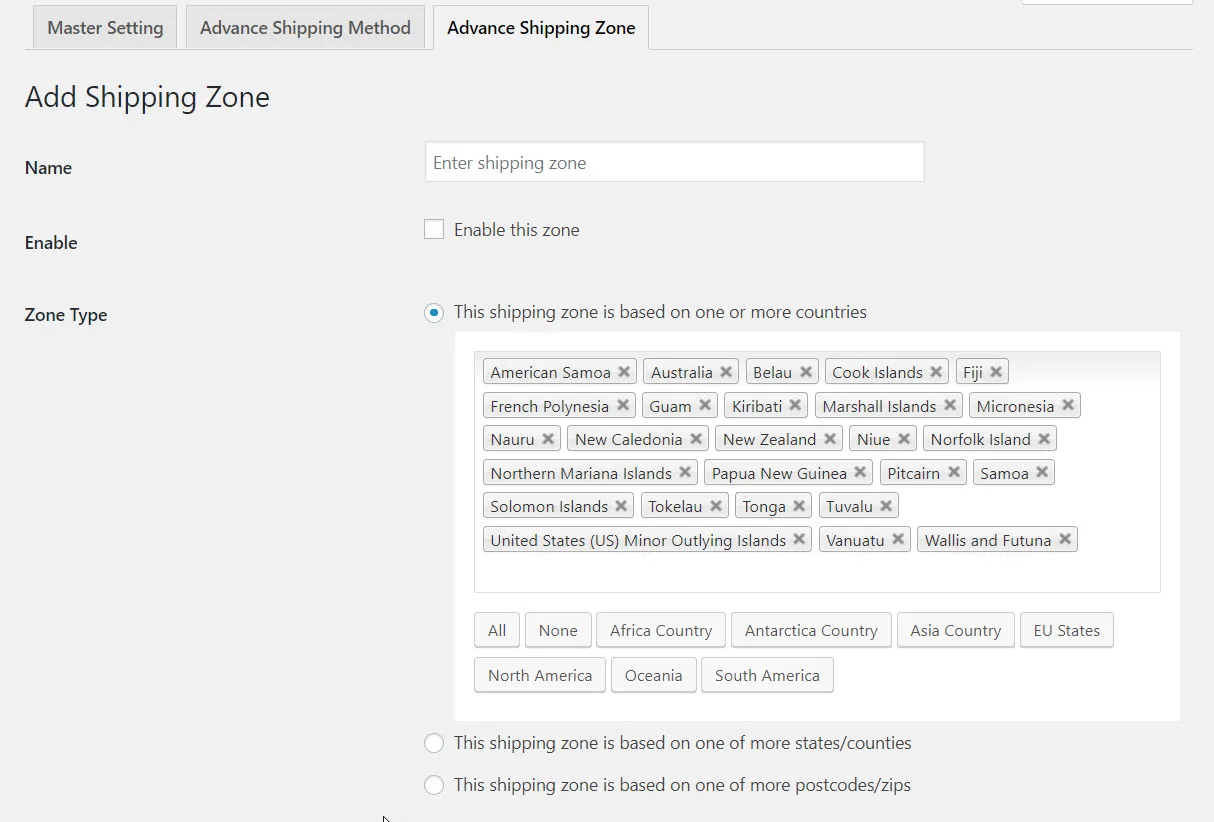 02 Add Shipping Zone