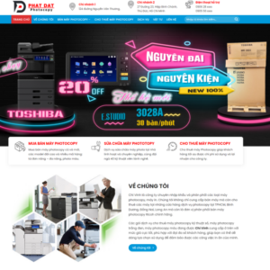 Theme WordPress bán và cho thuê máy Photocopy