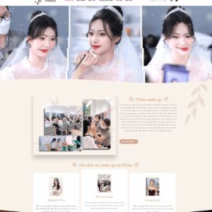 Theme wordpress dạy trang điểm makeup cô dâu