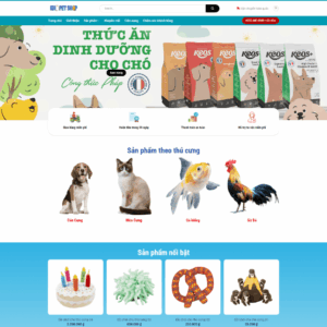 Theme wordpress thực phẩm thú cưng