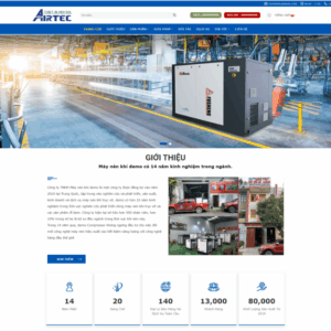 Theme wordpress bán máy nén khí giá rẻ