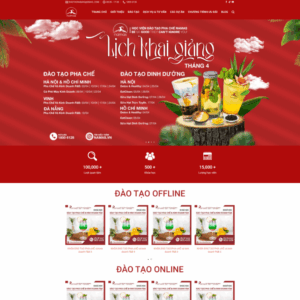 Theme wordpress khóa học đào tạo pha chế