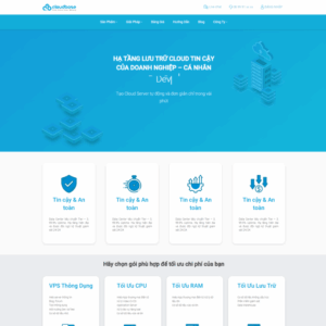 Theme wordpress bán hosting, máy chủ VPS