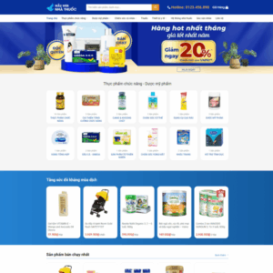 Theme WordPress Tiệm Thuốc Tây Chuẩn Đẹp