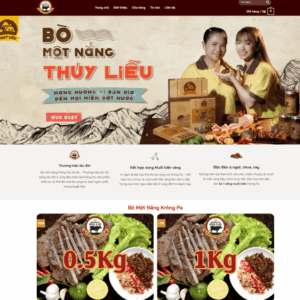Theme wordpress bán thịt bò một nắng đặc sản Tây Nguyên