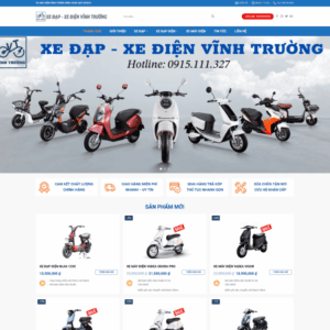 Theme wordpress bán xe điện 1
