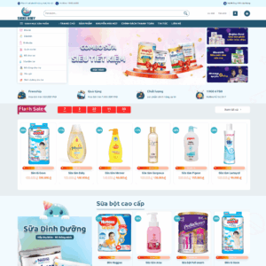 Theme wordpress shop bán shop quần áo bỉm sữa em bé
