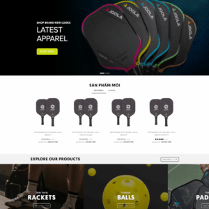 Theme WordPress bán vợt pickleball 3 giống Joola