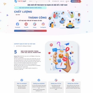 Theme wordpress dịch vụ mạng xã hội