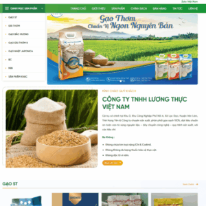 Theme wordpress tiệm bán gạo , nông sản