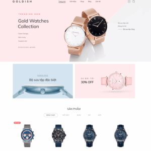 Theme WordPress Elementor bán đồng hồ mẫu số 2