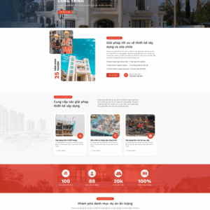 Theme WordPress Kiến Trúc 7 – Giao diện kiến trúc sang, show dự án đẹp