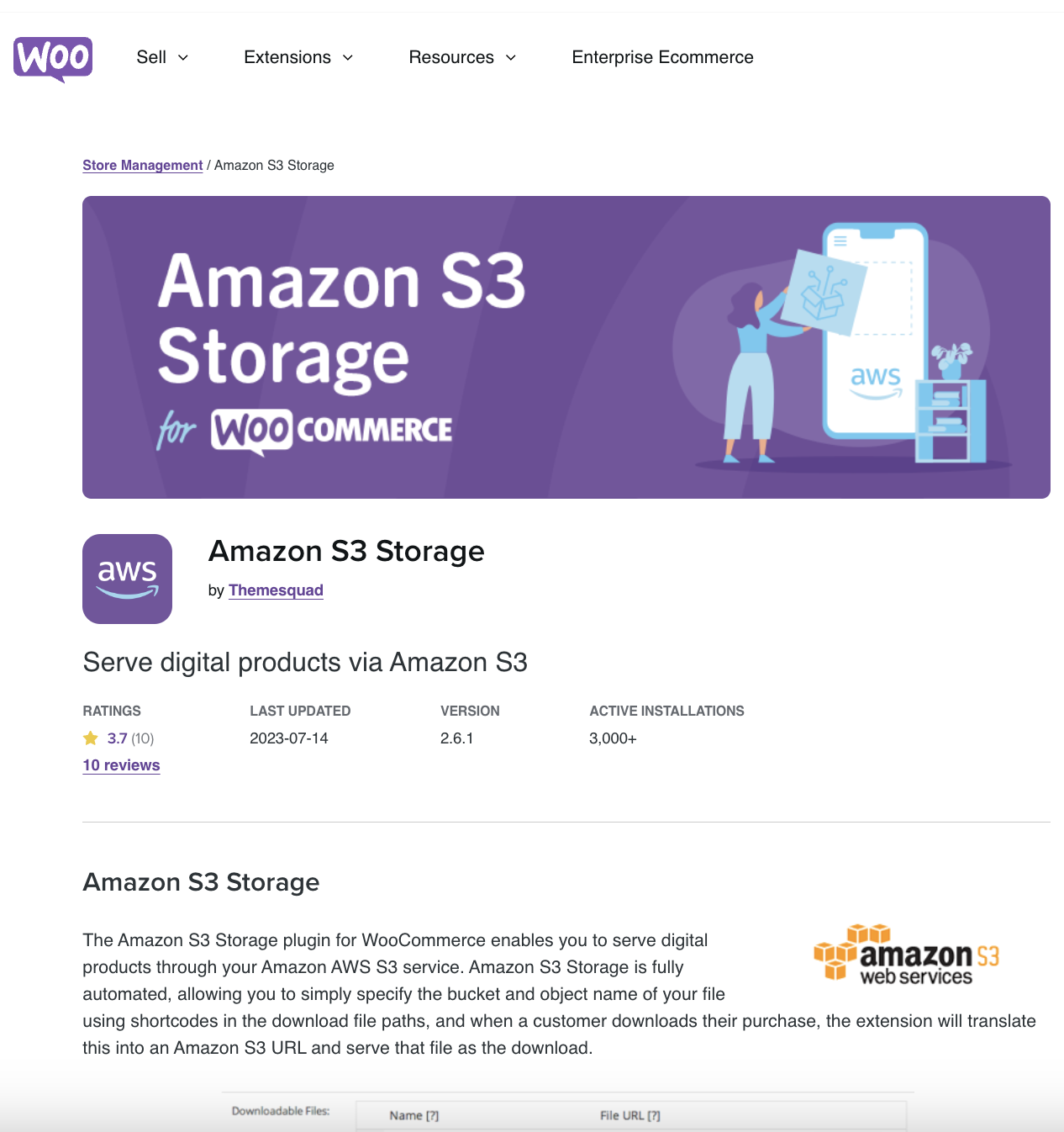 Amazon S3 Storage