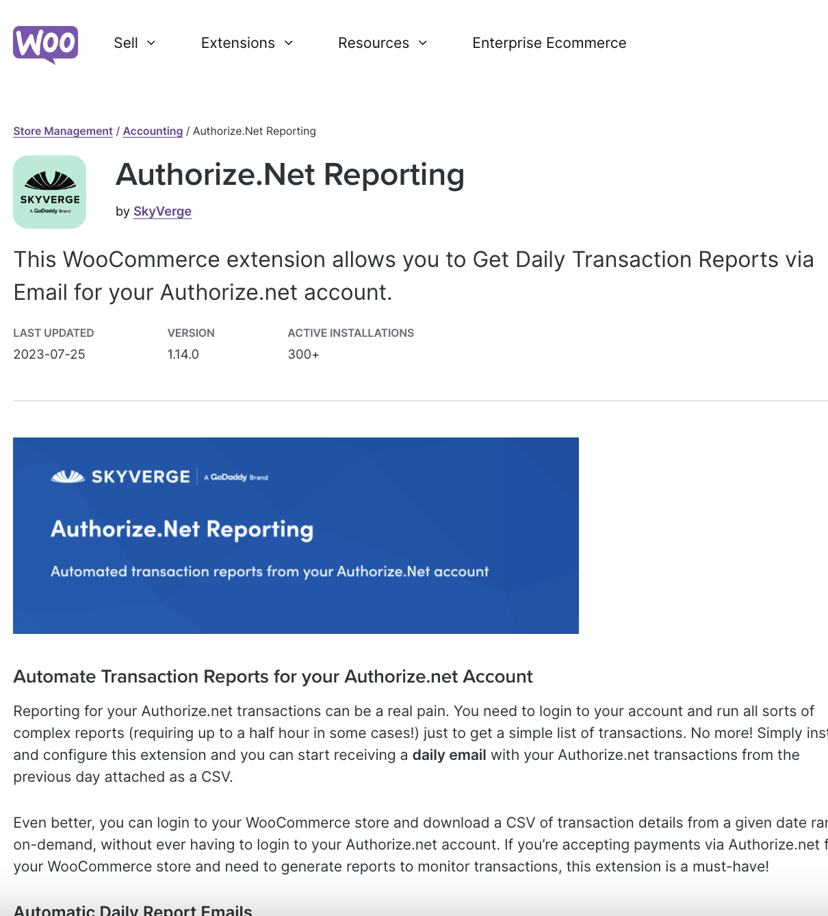 Authorize.Net Reporting