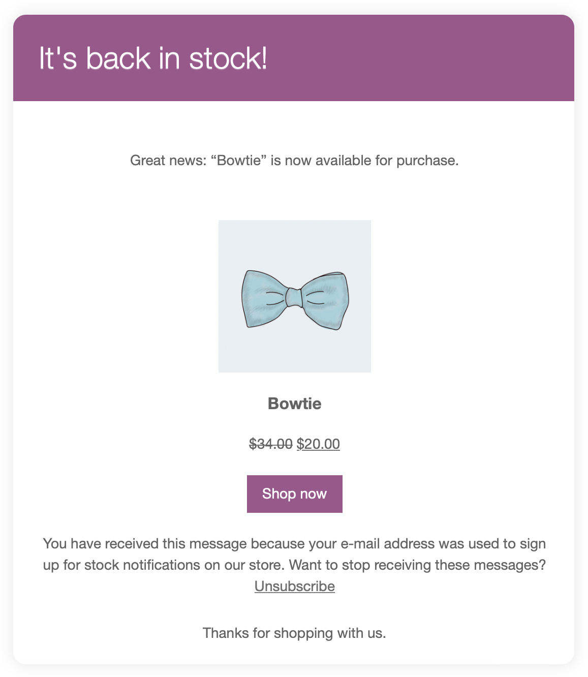 bis notification
