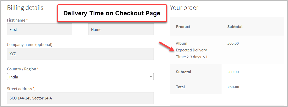Giao hàng ước tính của WooC Commerce
