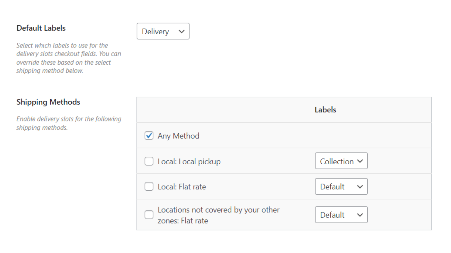 collection as well as delivery