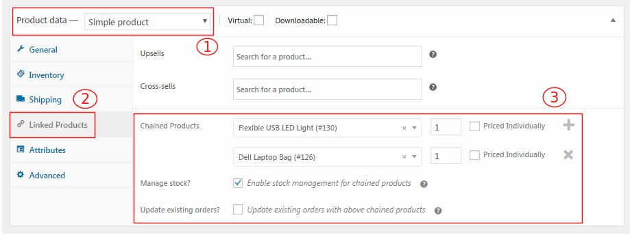 Configure Chained Products Simple Products
