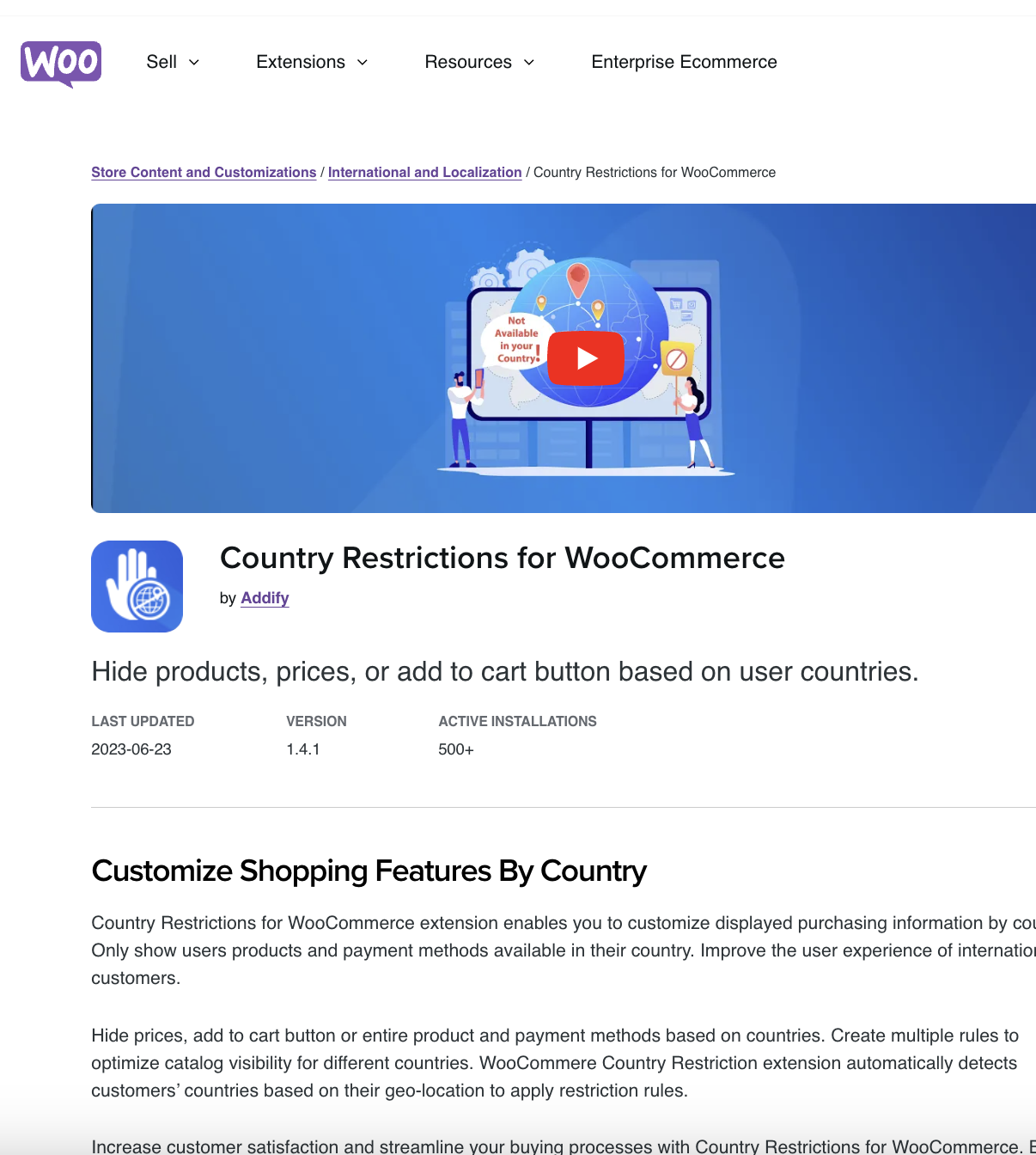 Country Restrictions for WooCommerce