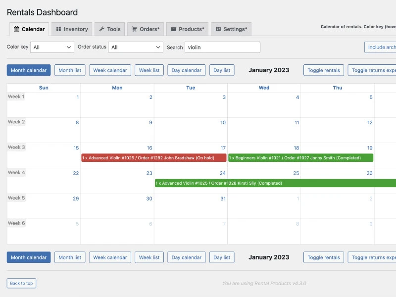 dashboard calendar 1