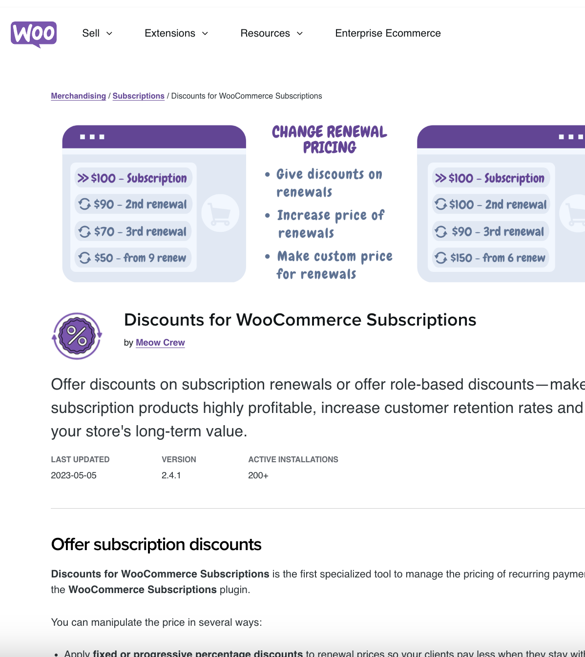 Discounts for WooCommerce Subscriptions