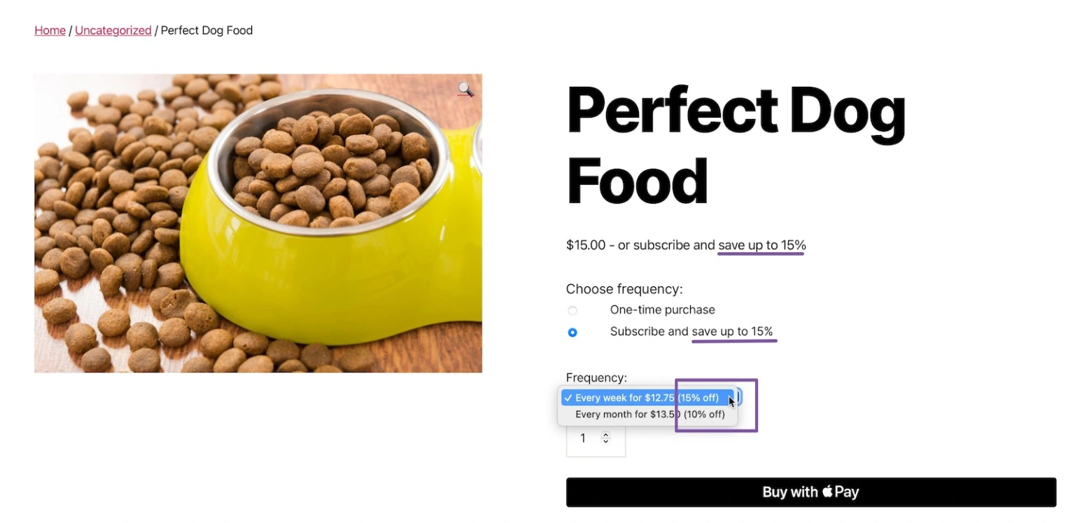 discounts frontend simple product