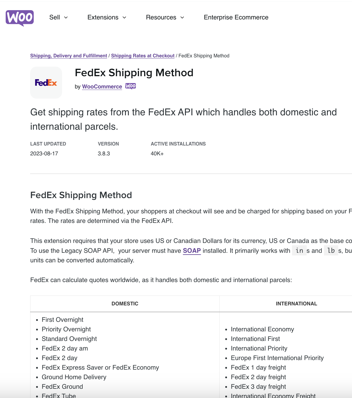FedEx Shipping Method