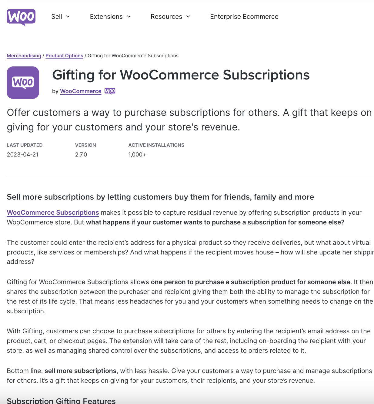 Gifting for WooCommerce Subscriptions