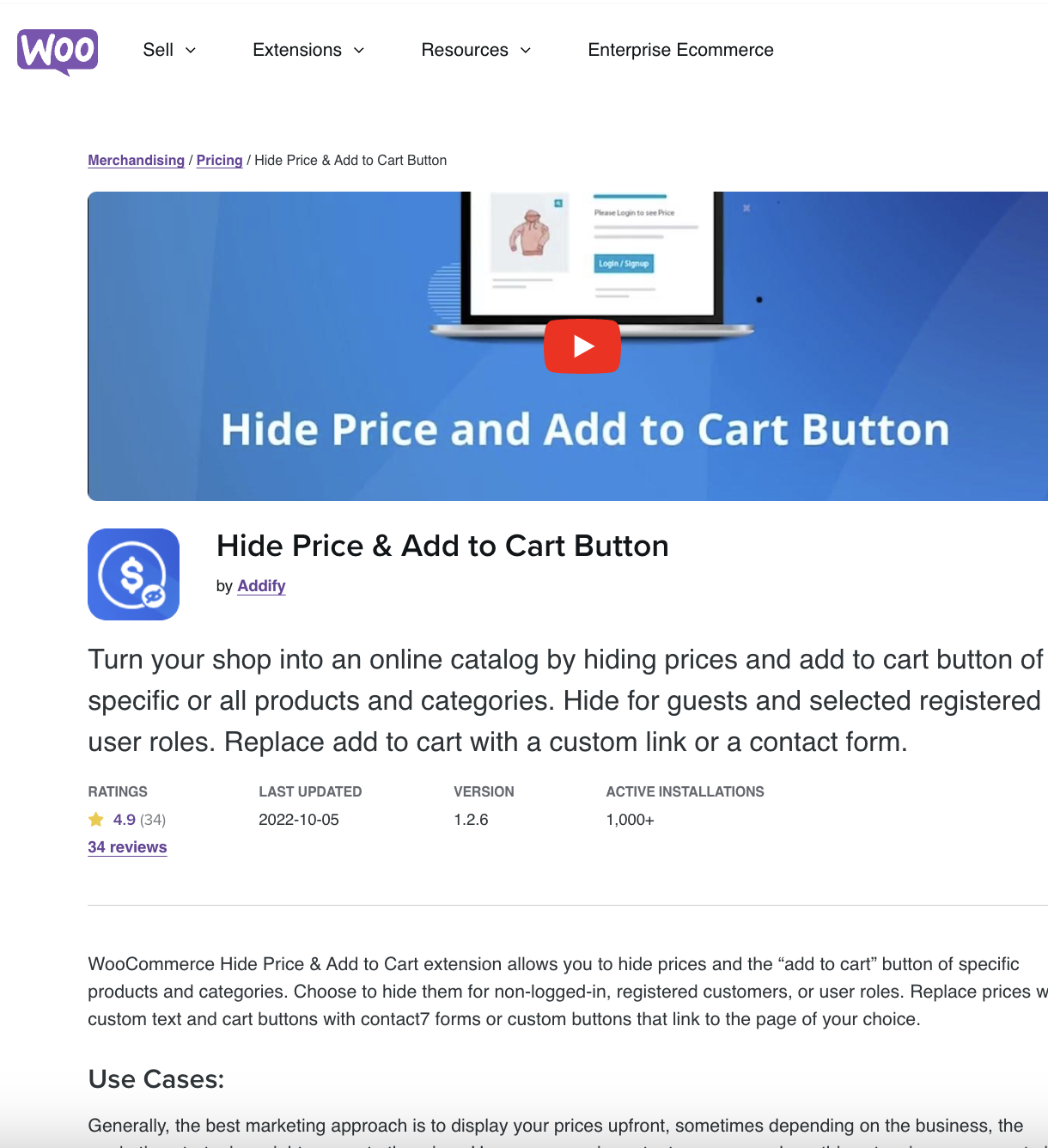 Hide Price & Add to Cart Button