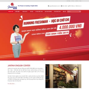 Theme WordPress trung tâm học tiếng anh