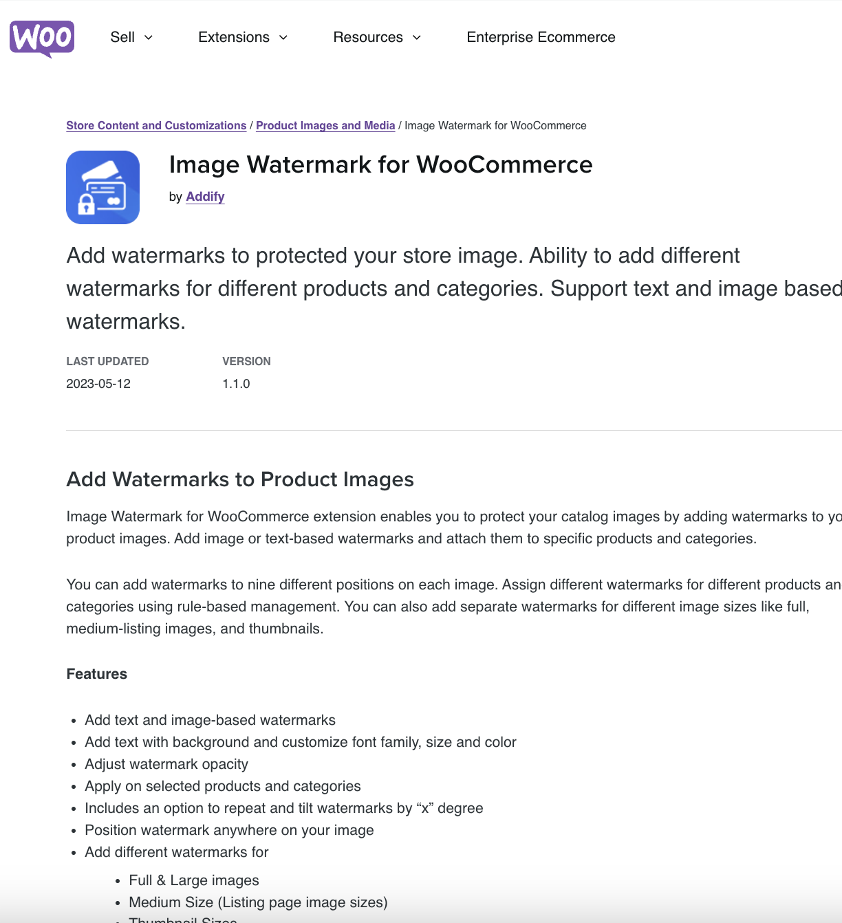 Image Watermark for WooCommerce