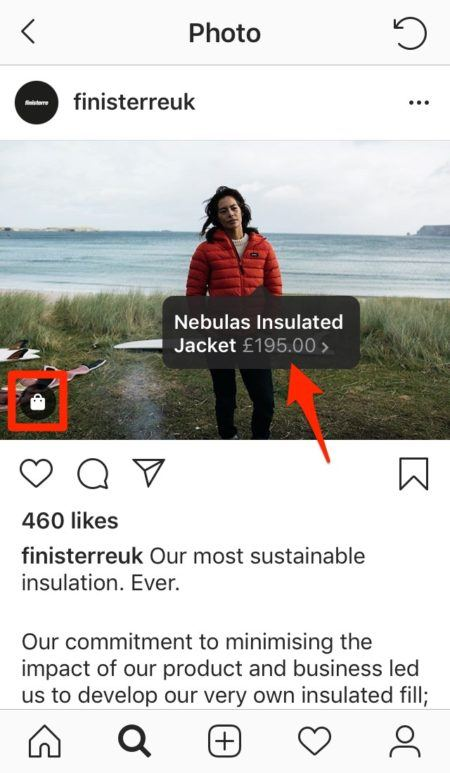 instagram shopping product