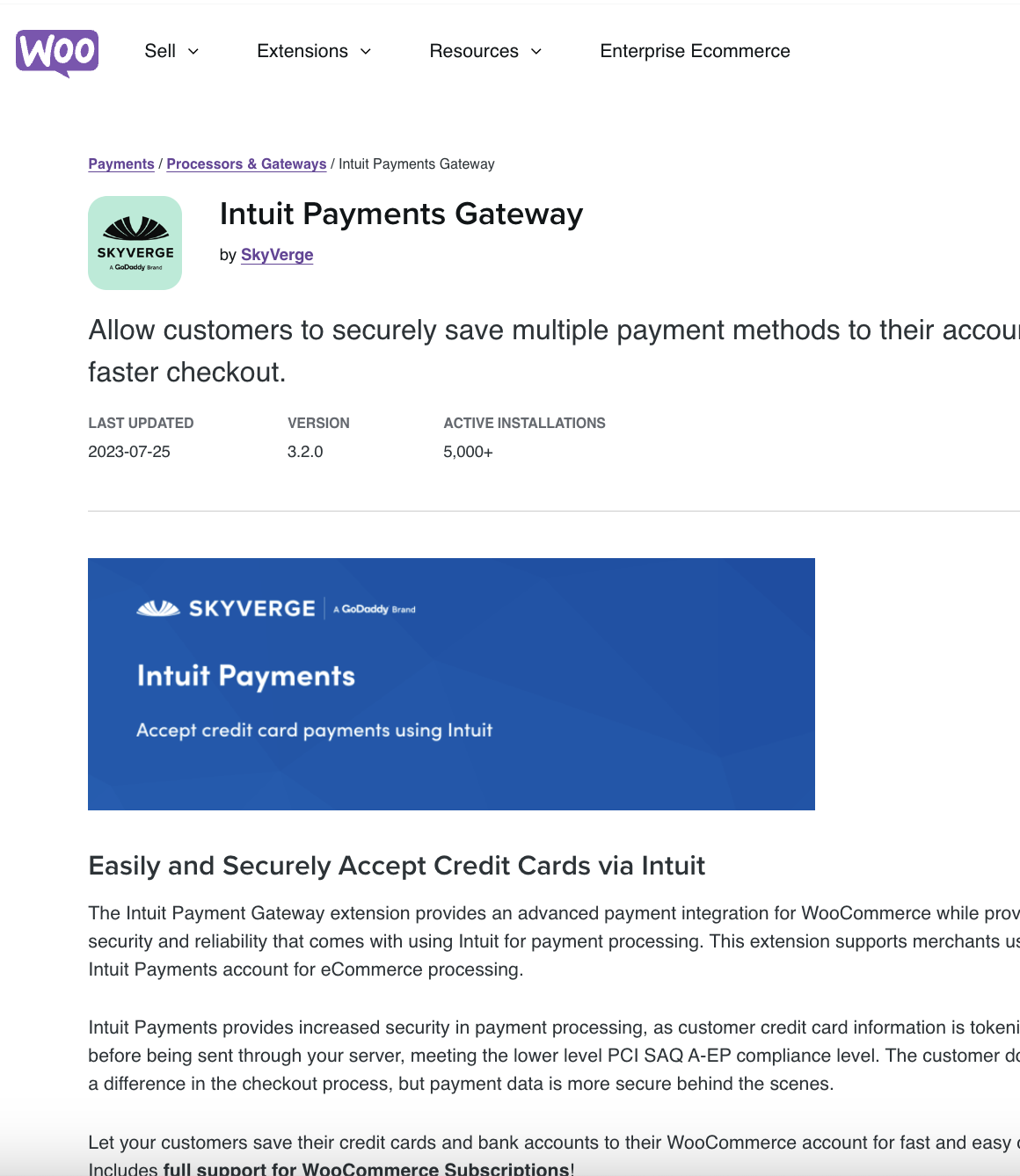 Intuit Payments Gateway