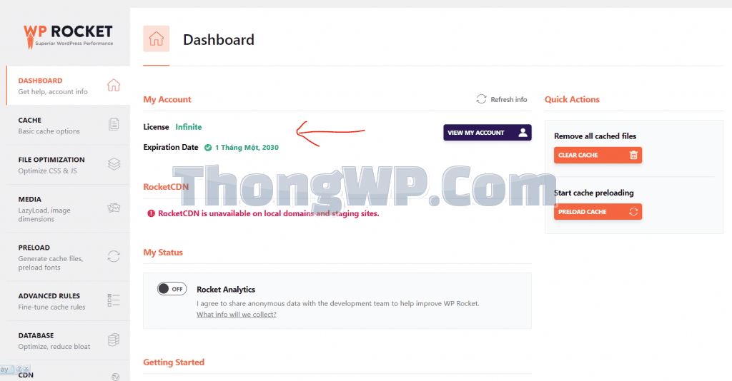 Kích hoạt active plugin wp rocket không cần license code bản mới nhất 2022 1