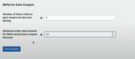 minimum order total amount for referral coupon