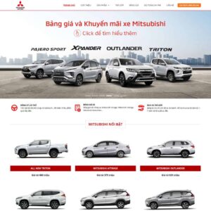 Theme WordPress bán ô tô Misubishi