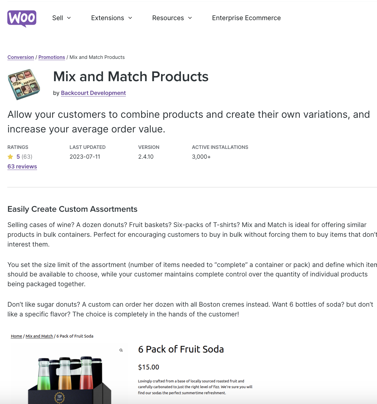 Mix and Match Products