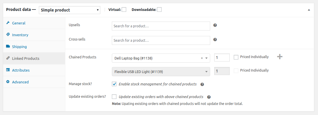 nested product backend