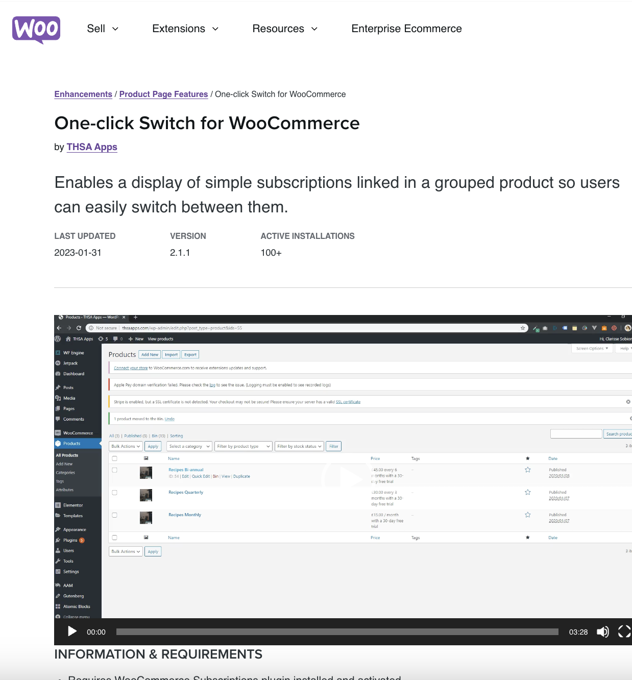 One-click Switch for WooCommerce