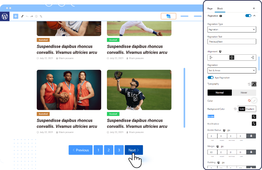 postx pagination image