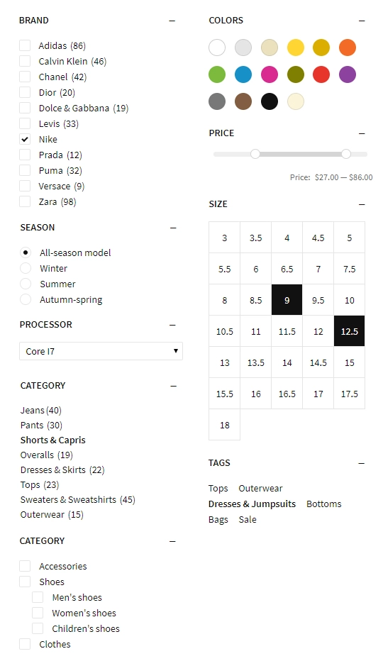 preview elements