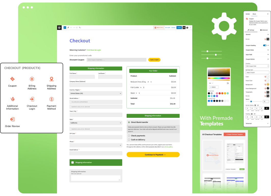 productx starter checkout