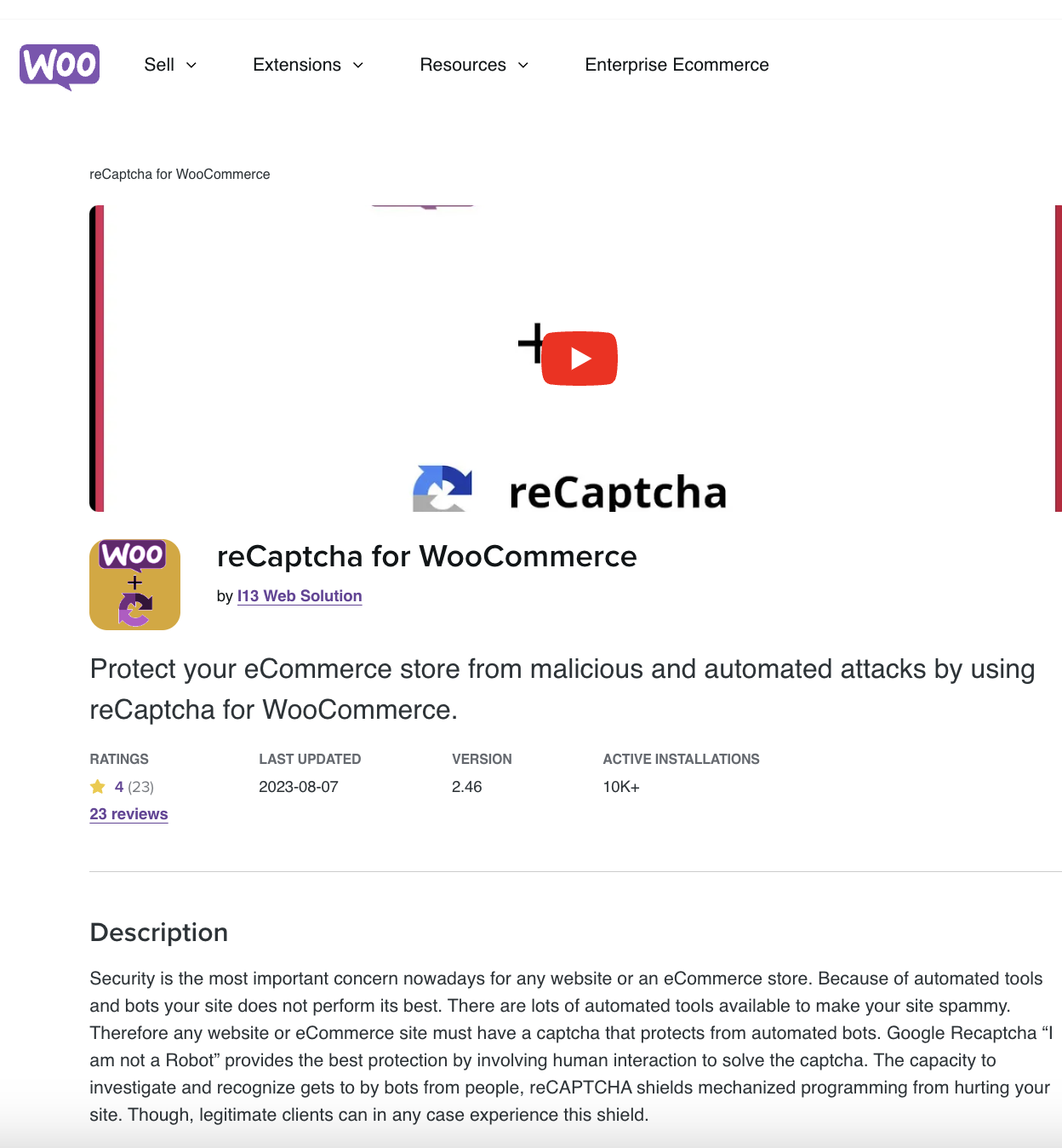 reCaptcha for WooCommerce