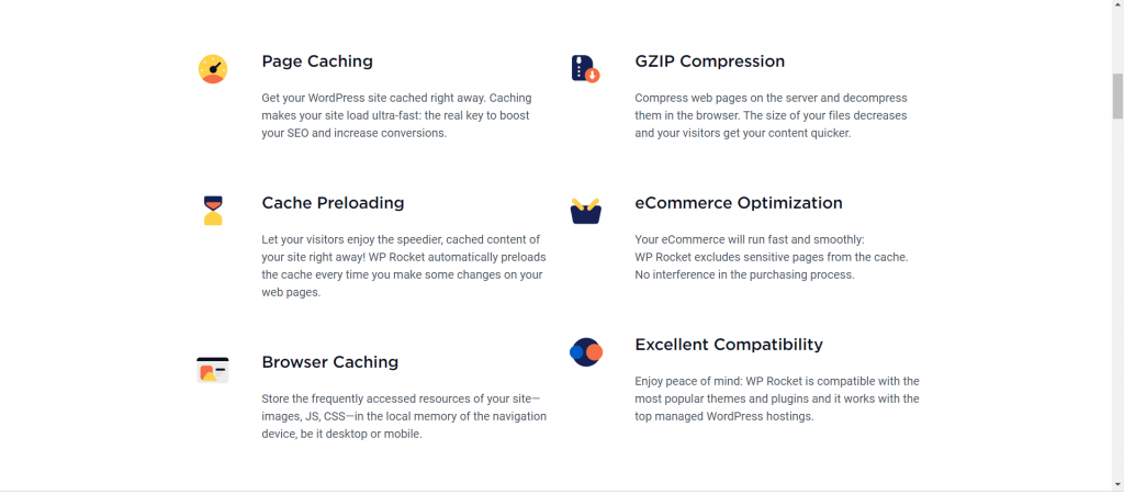 Các tính năng nổi bật của WP Rocket