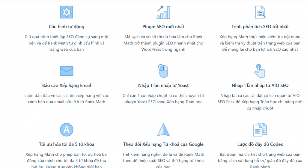 Các tính năng nổi bật của RankMath Pro