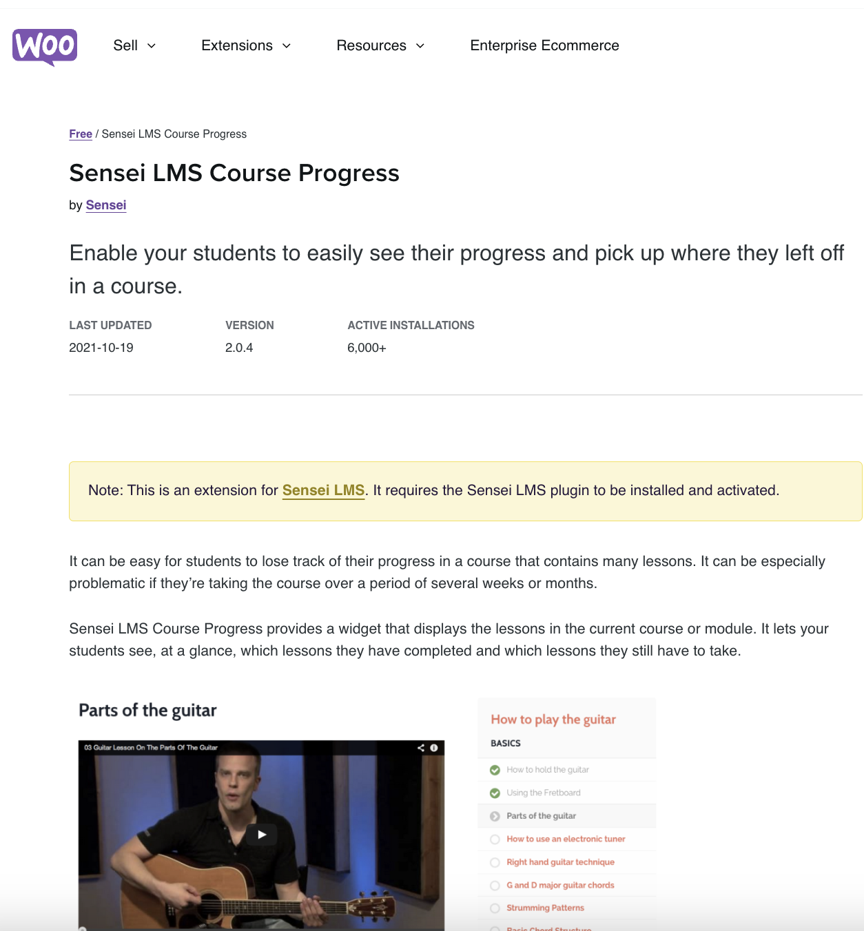 Sensei LMS Course Progress