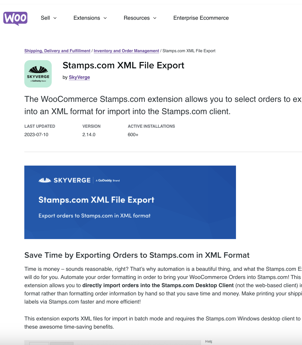 Stamps.com XML File Export