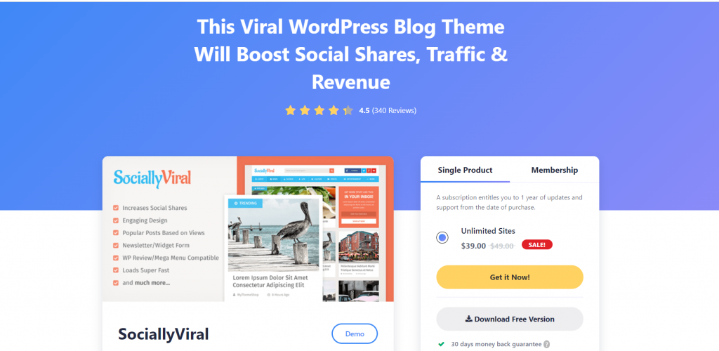Tải theme SociallyViral cho webiste wordpress miễn phí