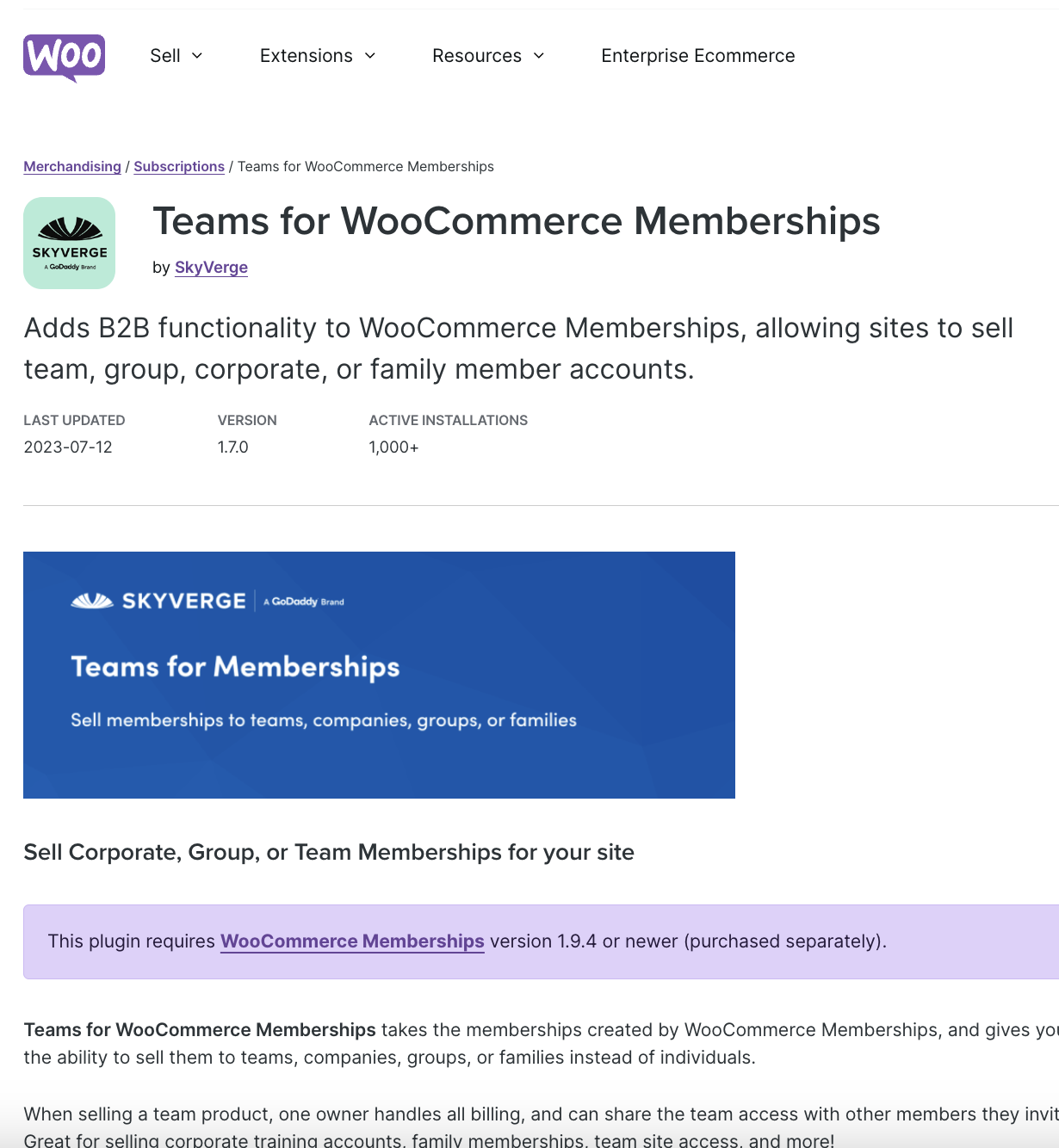 Teams for WooCommerce Memberships