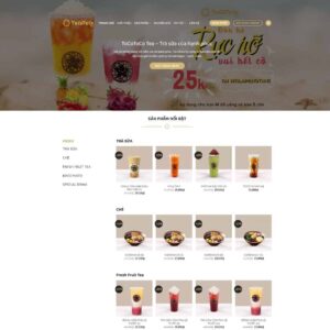 Theme WordPress cửa hàng trà sữa tocotoco
